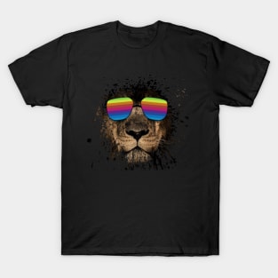 Lion with rainbow glasses T-Shirt